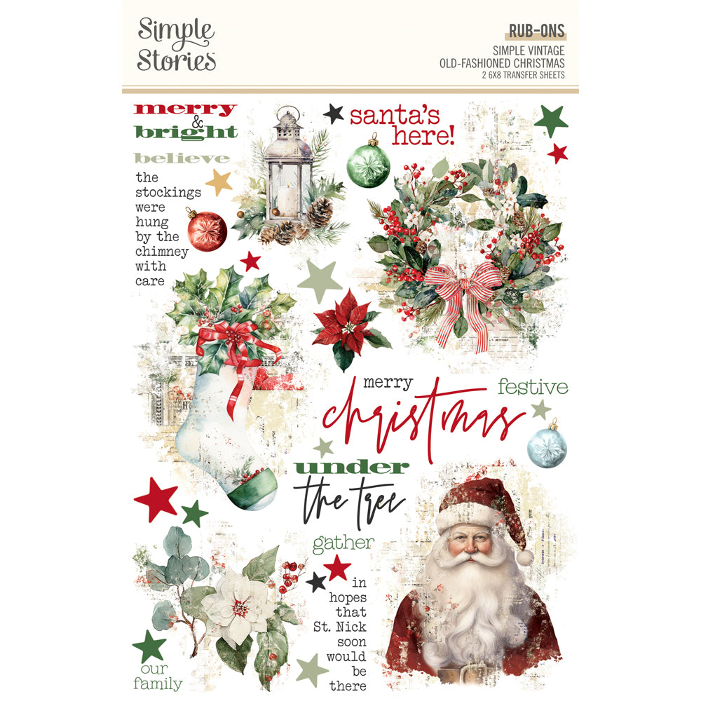 ***Pre-Order*** Simple Stories - Simple Vintage Old-Fashioned Christmas - Rub Ons