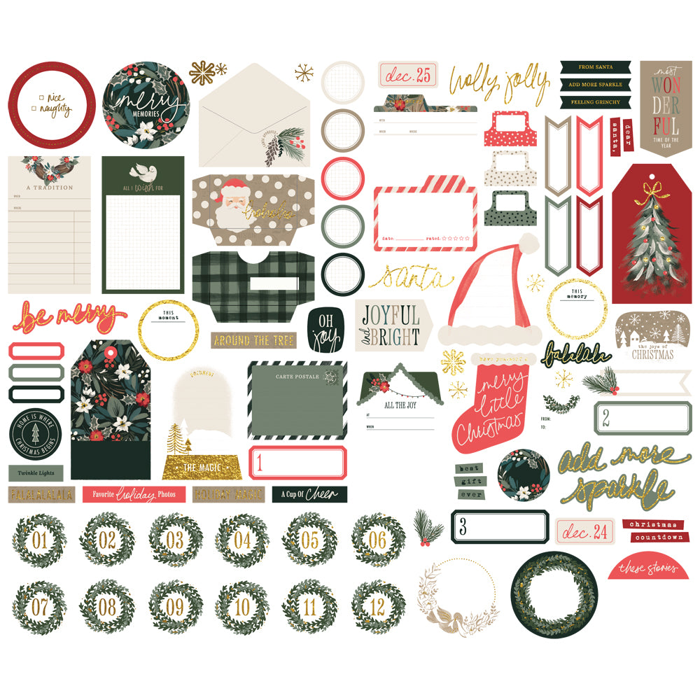 ***Pre-Order*** Simple Stories - Mistletoe and Holly - Journal Bits & Pieces