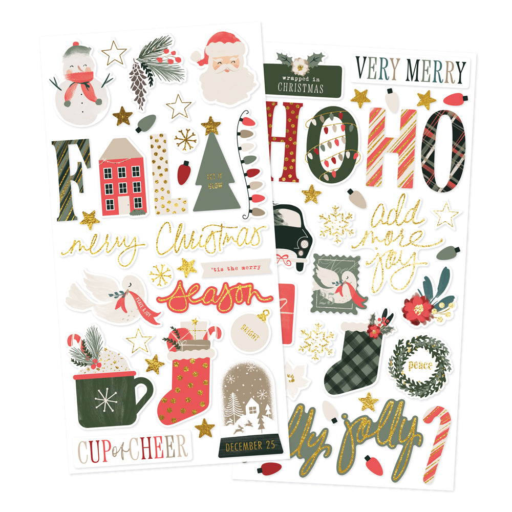 ***Pre-Order*** Simple Stories - Mistletoe and Holly - Foam Stickers