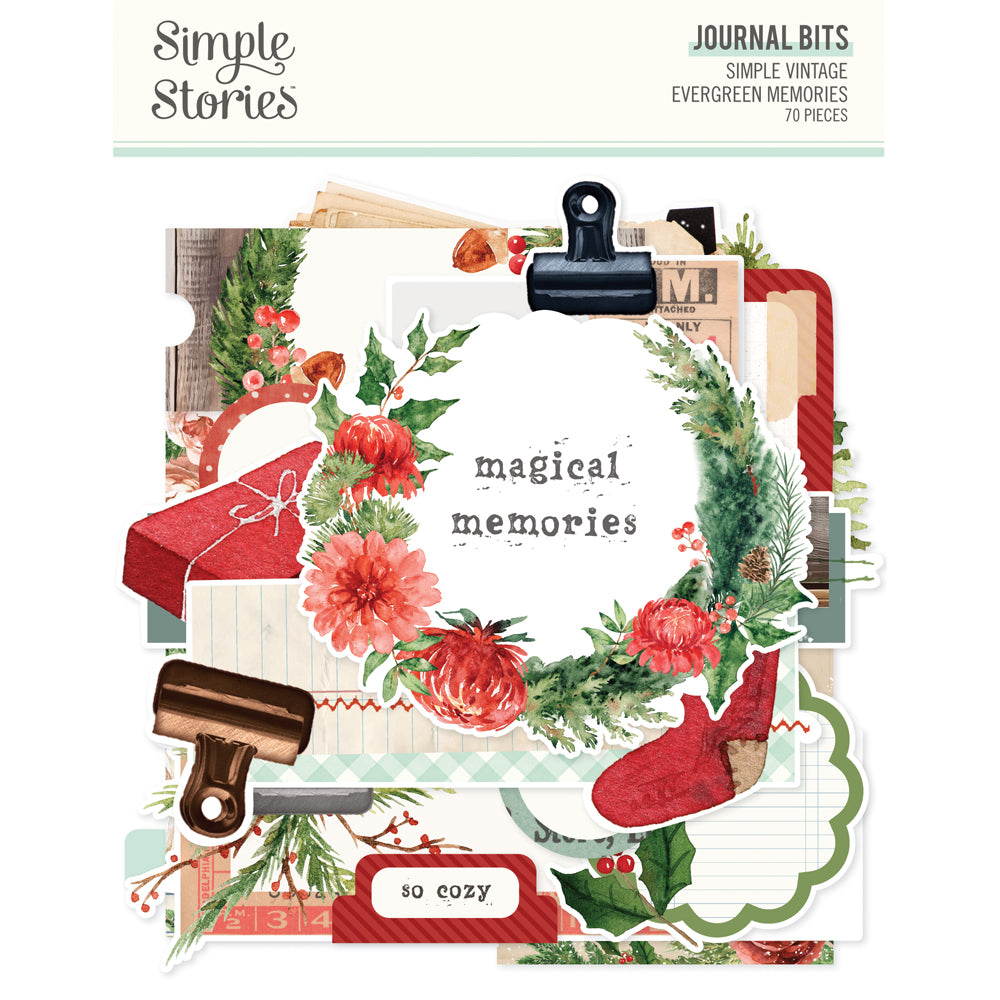 ***Pre-Order*** Simple Stories - Simple Vintage Evergreen Memories - Journal Bits & Pieces