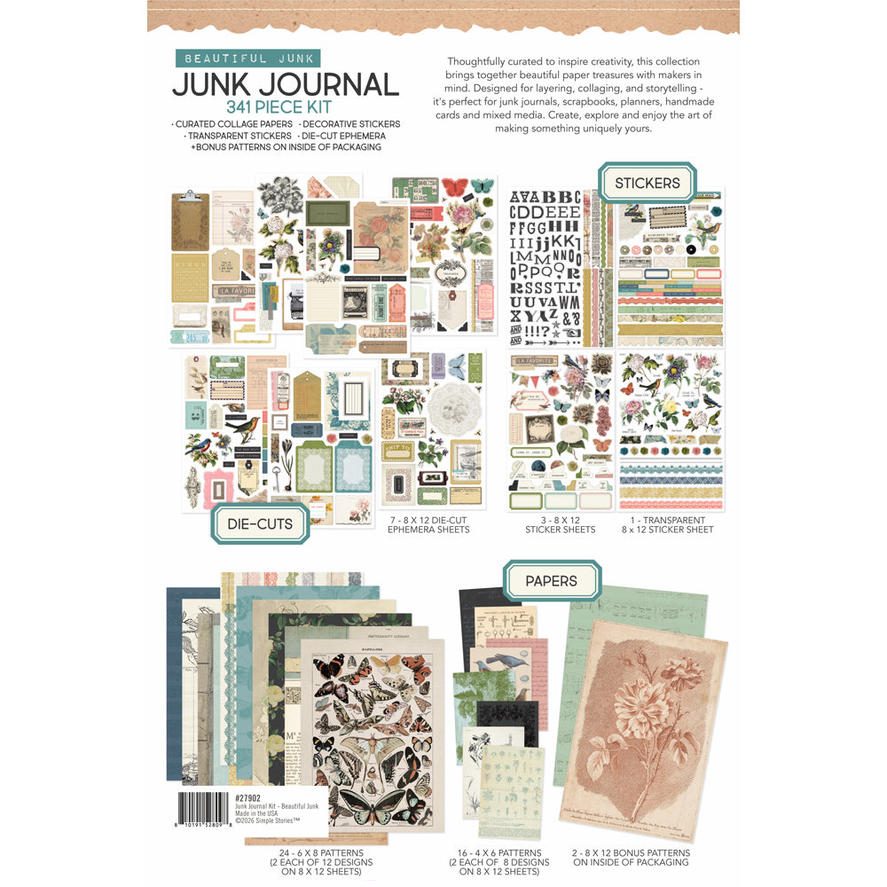 ***Pre-Order*** Simple Stories - Junk Journal Kit - Beautiful Junk
