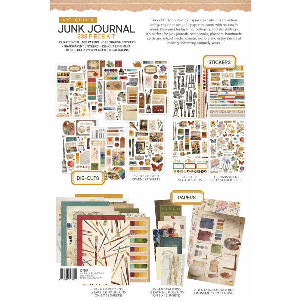 ***Pre-Order*** Simple Stories - Junk Journal Kit - Art Studio