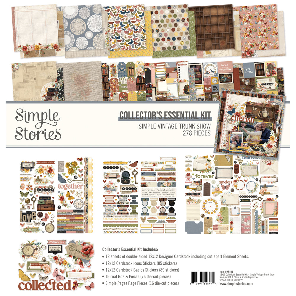 ***Pre-Order*** Simple Stories - Simple Vintage Trunk Show - Collector's Essential Kit