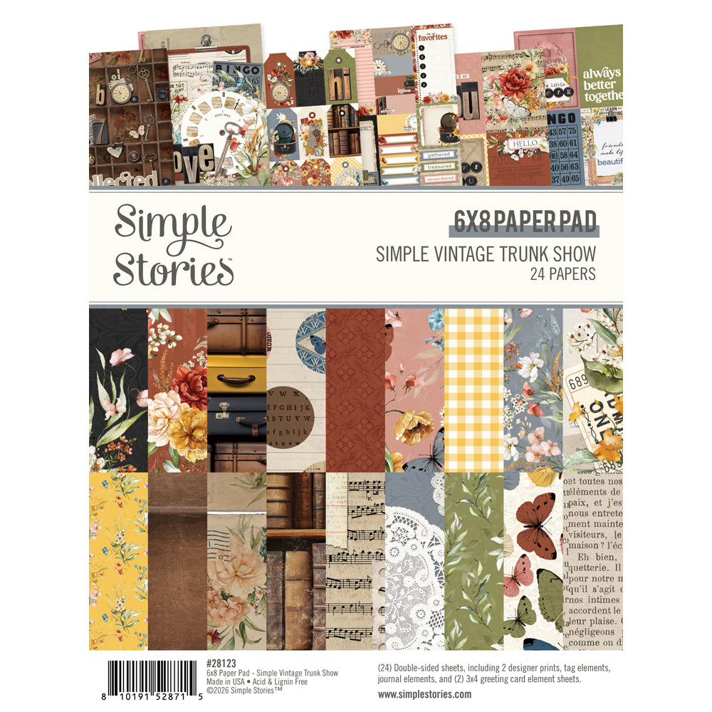 ***Pre-Order*** Simple Stories - Simple Vintage Trunk Show - 6x8 Pad