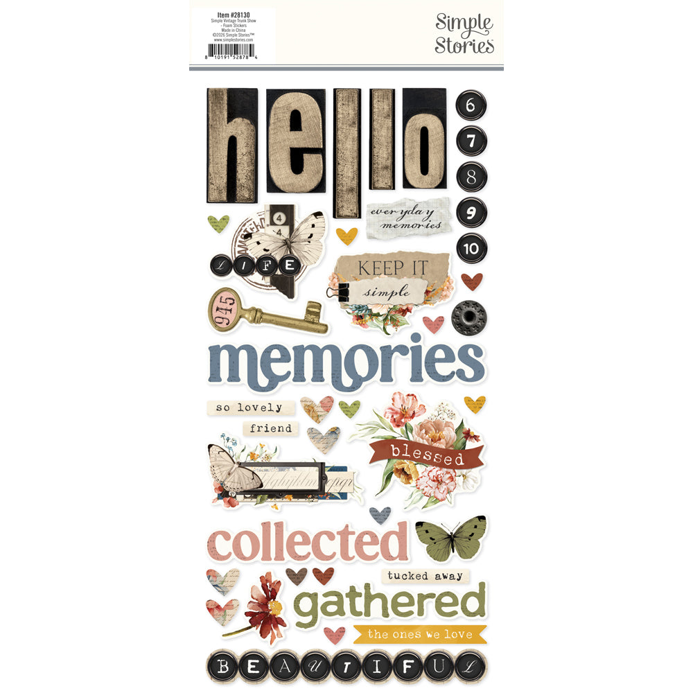 ***Pre-Order*** Simple Stories - Simple Vintage Trunk Show - Foam Stickers