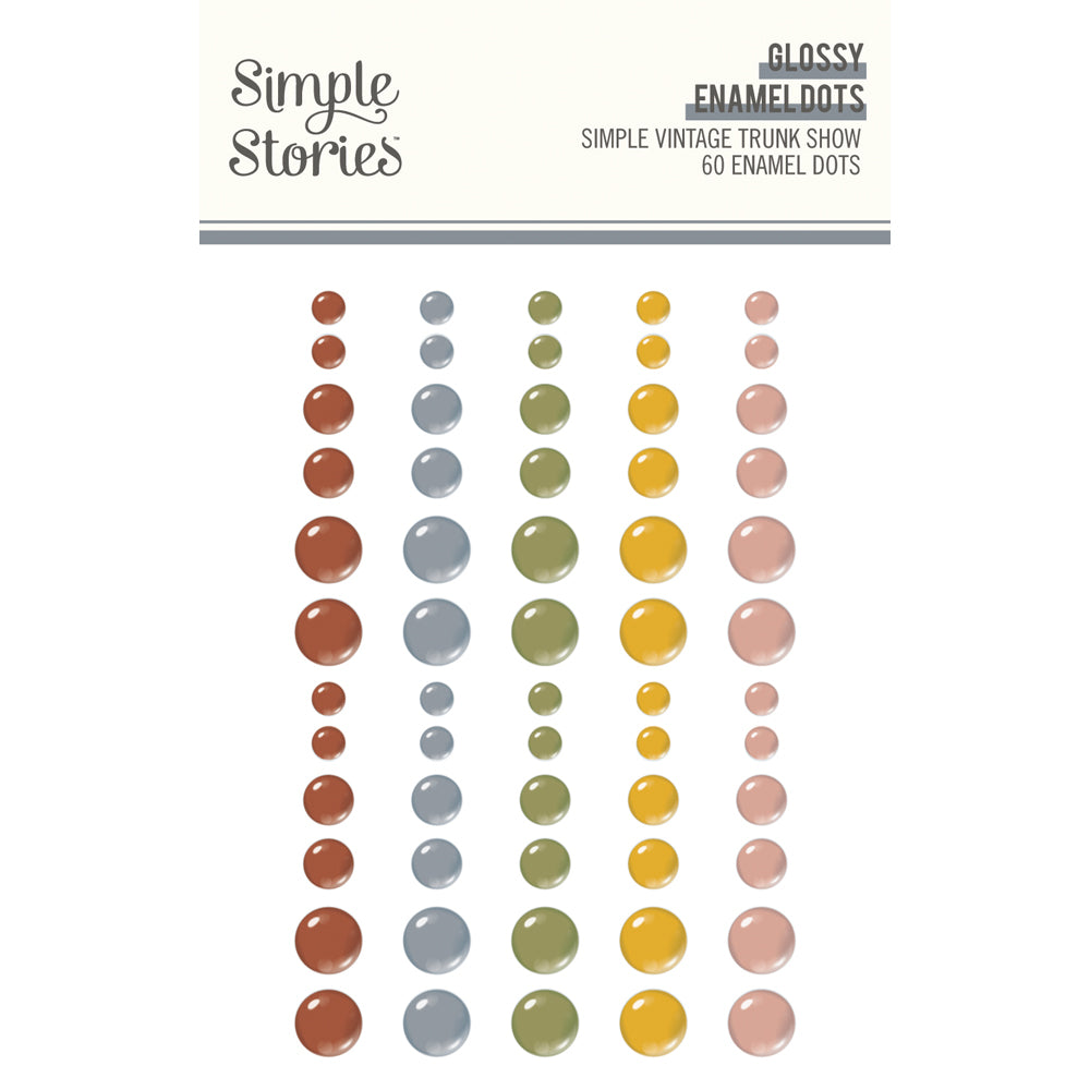 ***Pre-Order*** Simple Stories - Simple Vintage Trunk Show - Glossy Enamel Dots