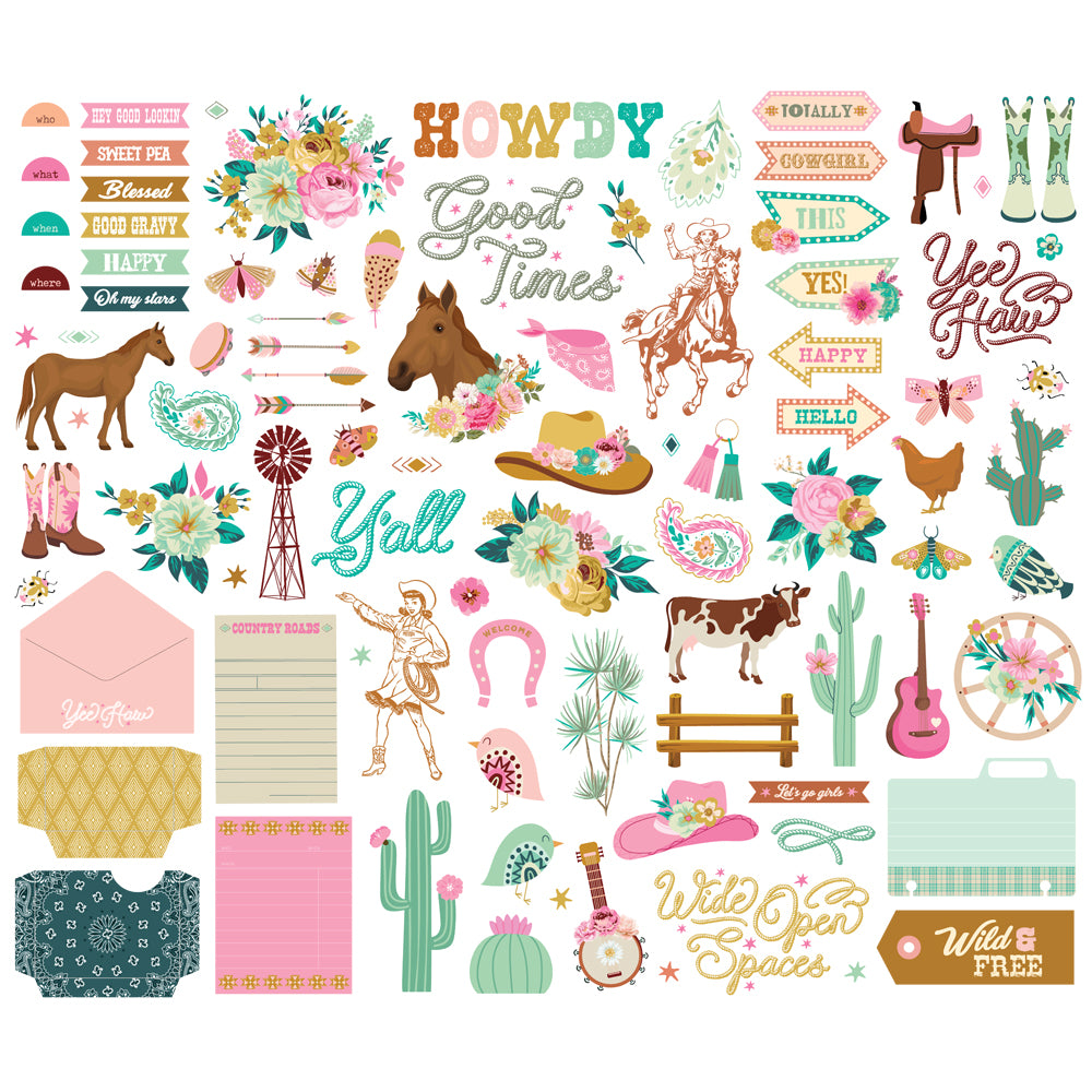 ***Pre-Order*** Simple Stories - Country Roads Cowgirl - Bits & Pieces