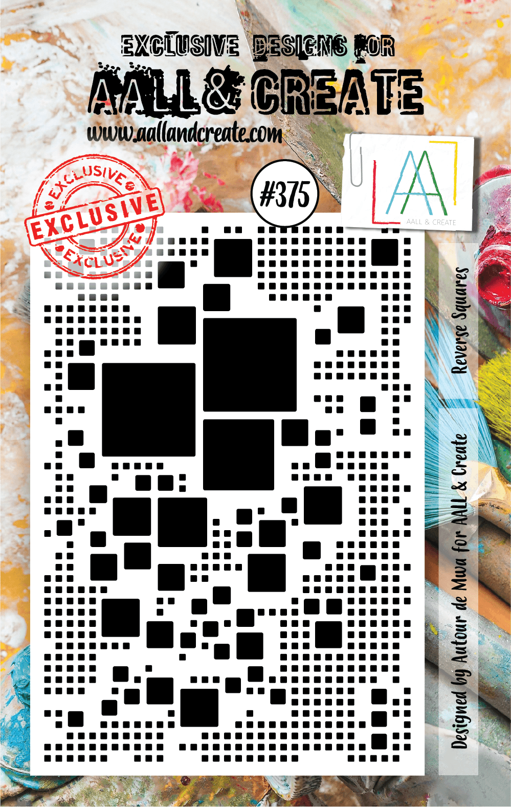 AALL & Create - A7 Clear Stamp Set - Reverse Squares - #375
