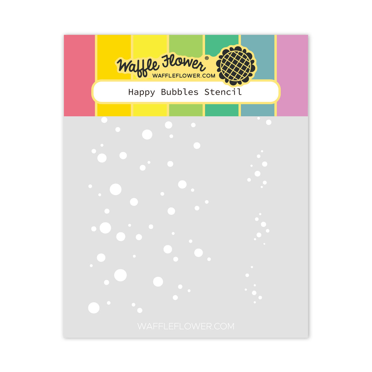 ***Pre-Order*** Waffle Flower - May Release - Happy Bubbles Stencil