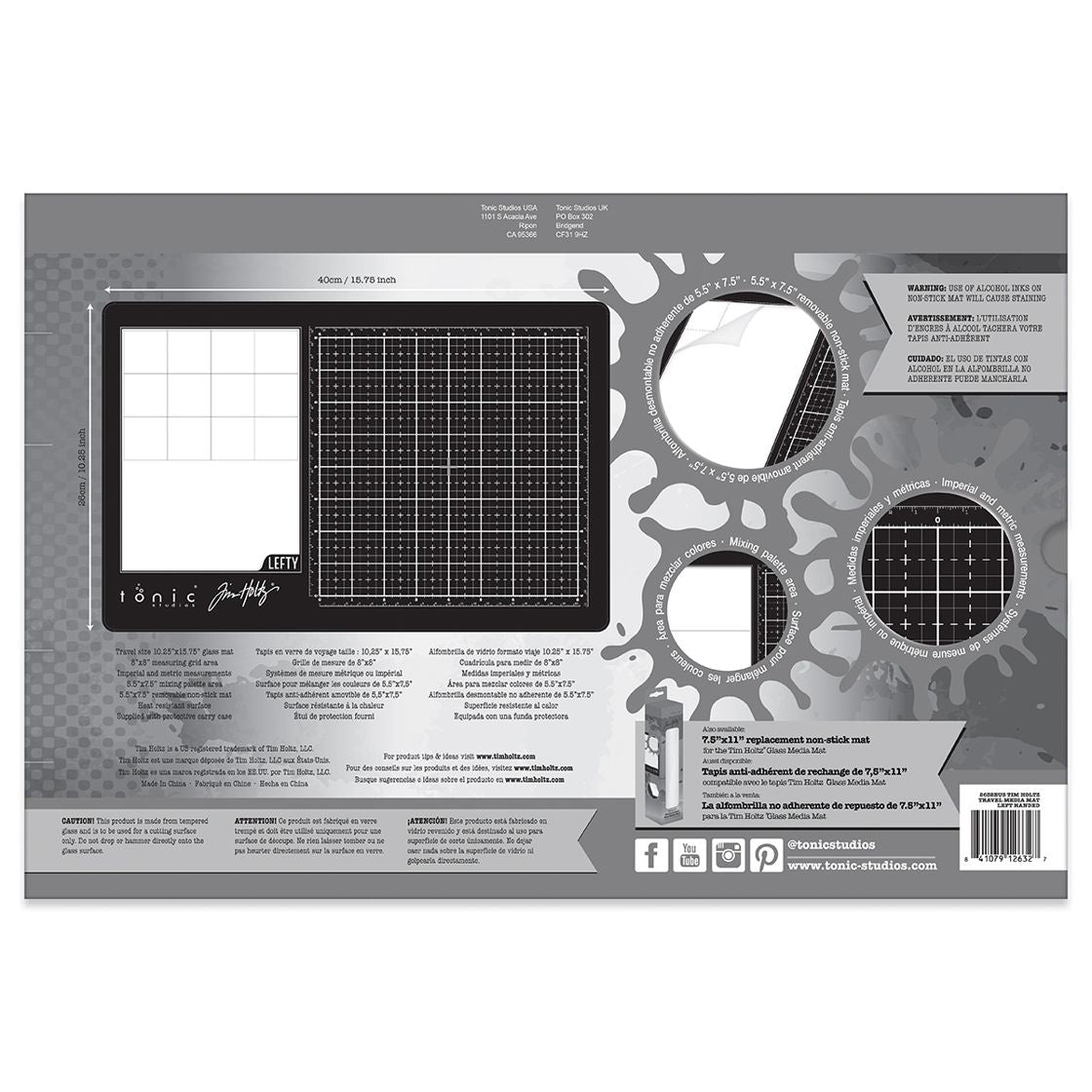 Tim Holtz - Tonic - Travel Glass Media Mat - Left Hand