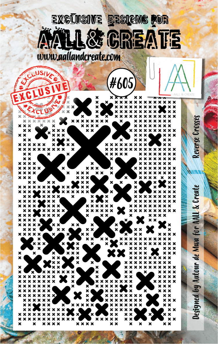 AALL & Create - A7 Clear Stamp Set - Reverse Crosses - #605