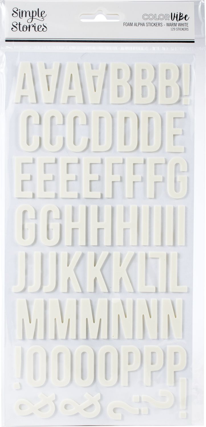 Simple Stories - Color Vibe Foam Alpha - White