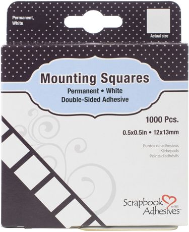 Scrapbook Adhesives - Mounting Squares - 1000 White