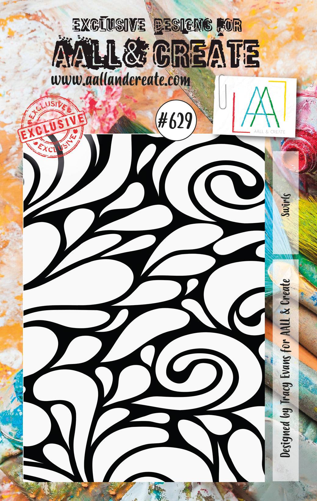 AALL & Create - A7 Clear Stamp Set - Swirls - #629