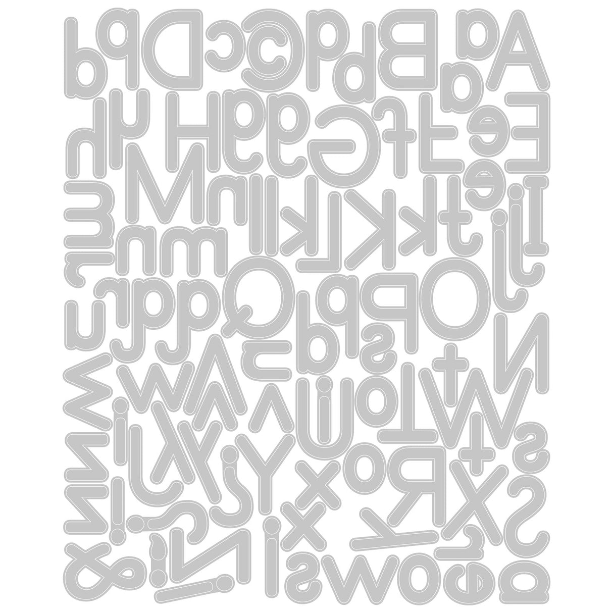 Sizzix - Thinlits Die Set 92PK Essential Type by Lisa Jones