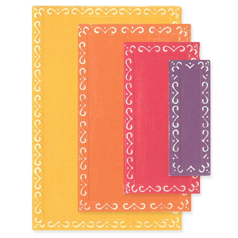 Sizzix - Framelits Die Set 9PK Fanciful Framelits Renee Deco Rectangles by Stacey Park