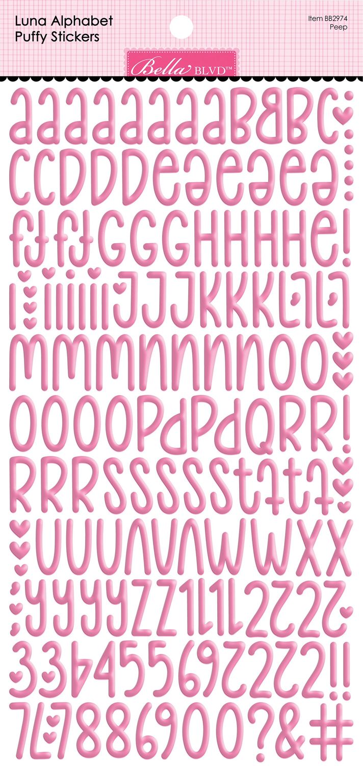 Bella Blvd - Bella Besties Luna Alphabet Puffy Stickers - Peep
