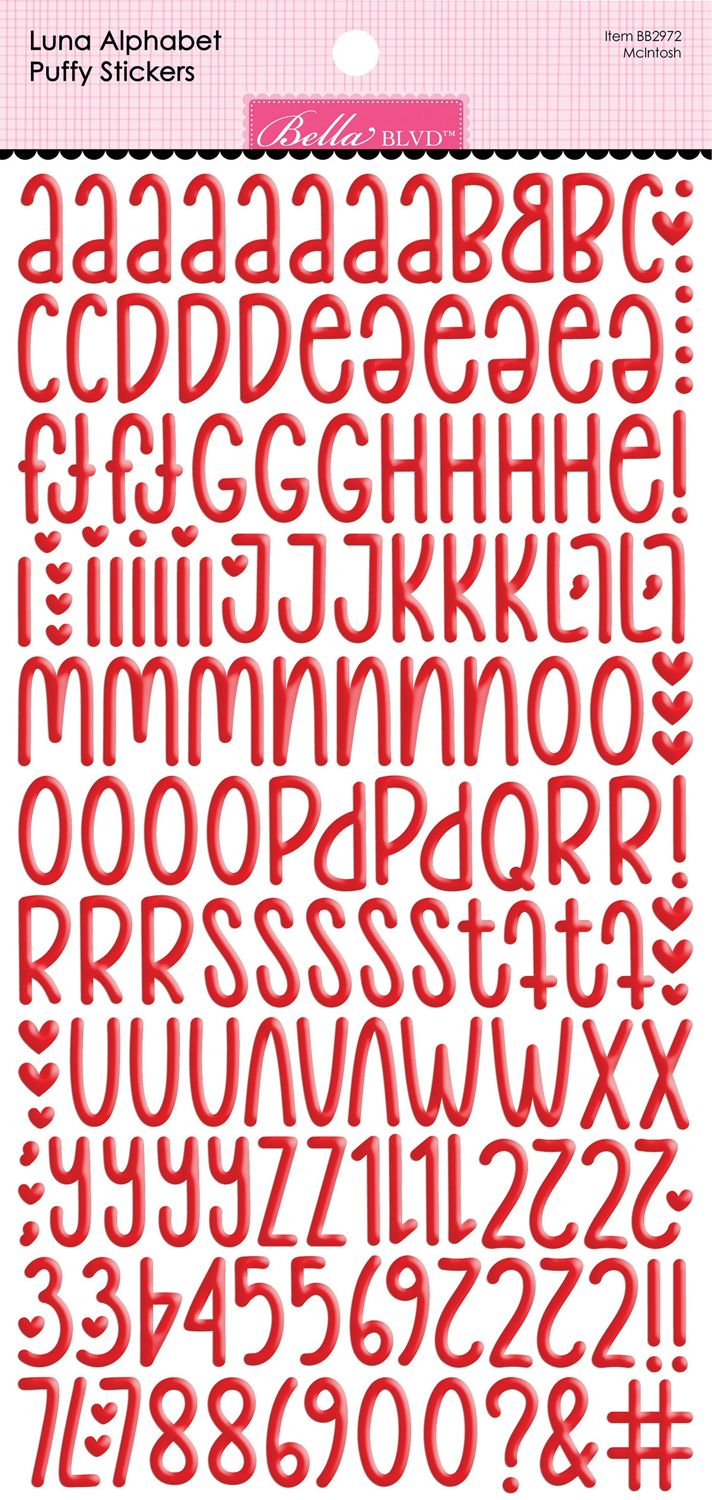 Bella Blvd - Bella Besties Luna Alphabet Puffy Stickers - McIntosh