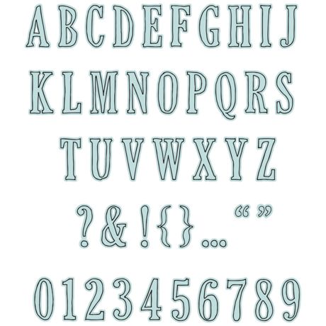 Sizzix - 49 And Market - A5 Clear Stamps W/Framelits Dies - Fine Line Alpha 01