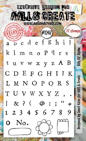 AALL & Create - A6 Clear Stamp Set - Bits Of Alpha - #1247