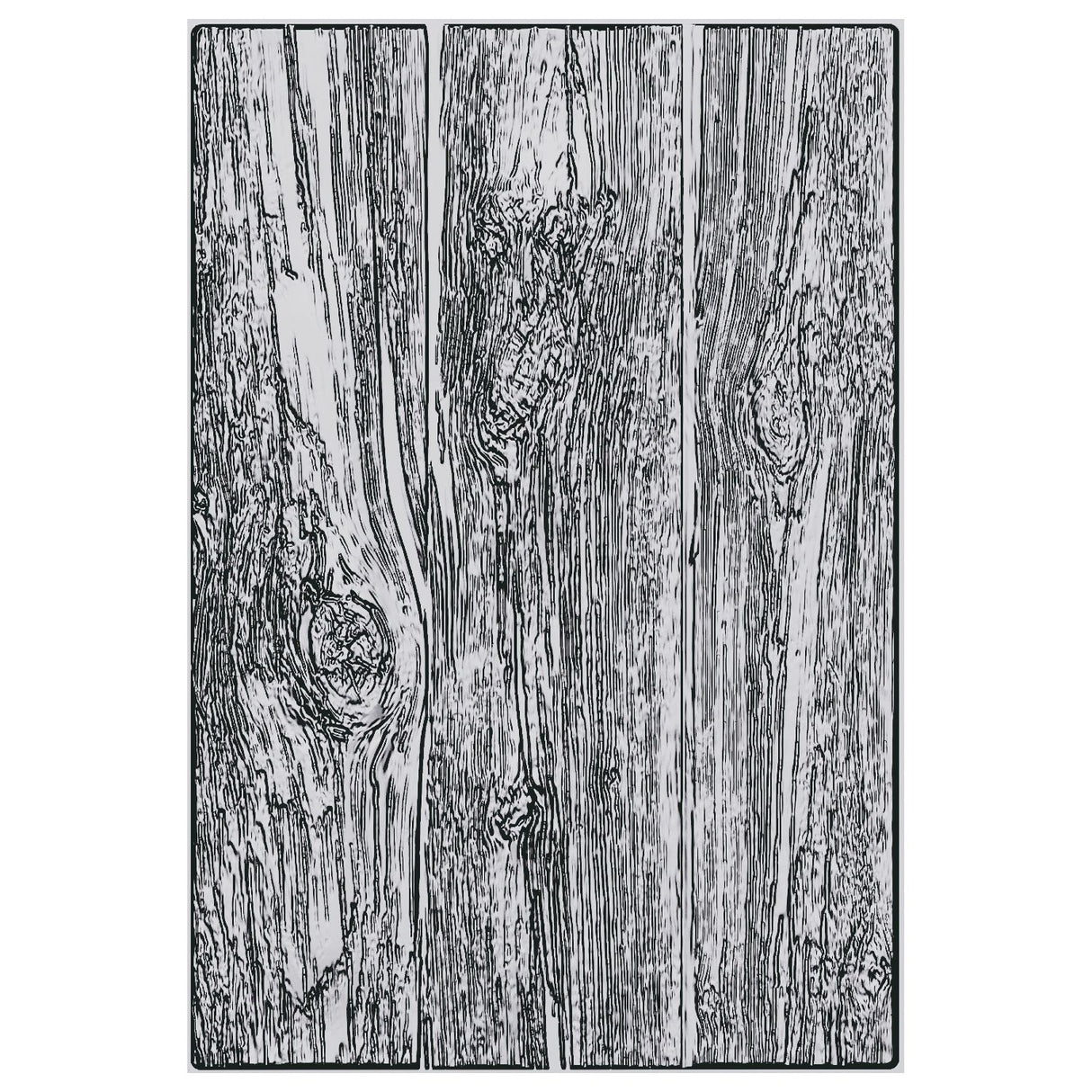 Sizzix - 3D Texture Fades A5 Embossing Folder By Tim Holtz - Lumber