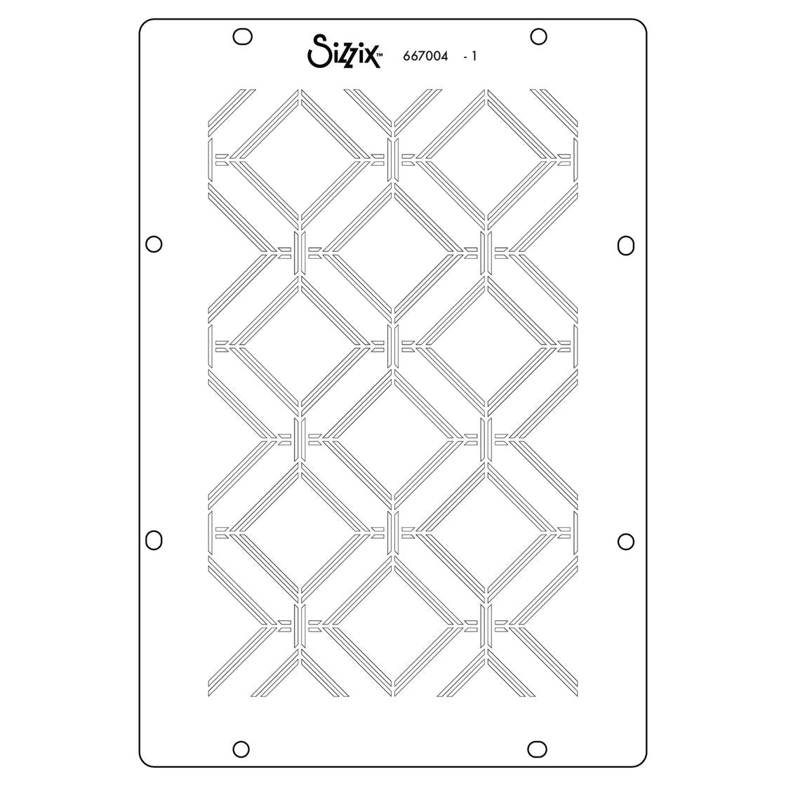 Sizzix - Layered Stencils 4PK Backgrounds by Willow Wolfe