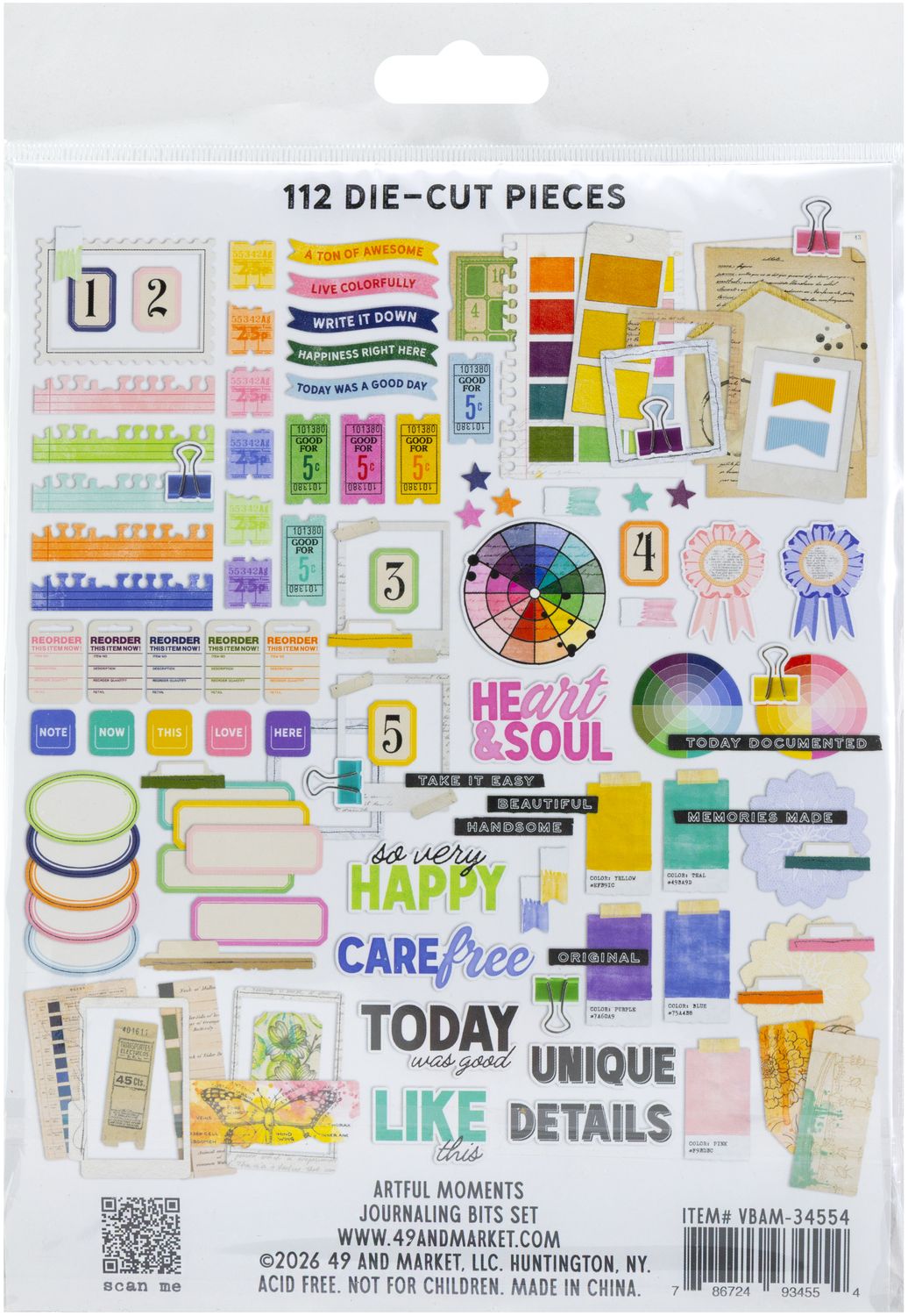 49 And Market - Vicki Boutin - Artful Moments - Die-Cuts - Journaling Bits