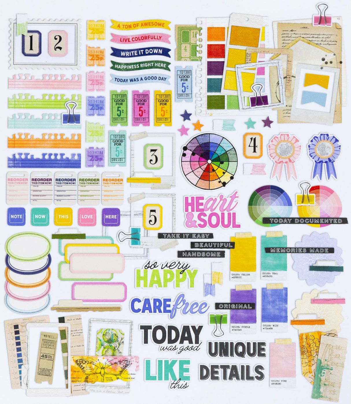 49 And Market - Vicki Boutin - Artful Moments - Die-Cuts - Journaling Bits