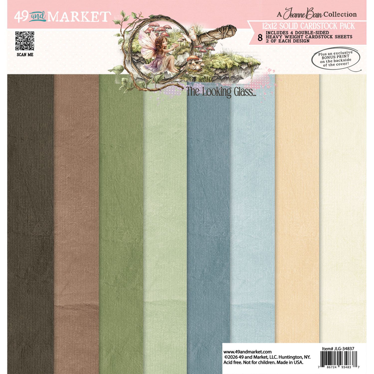49 And Market - The Looking Glass - Collection Pack 12"X12" - Solids