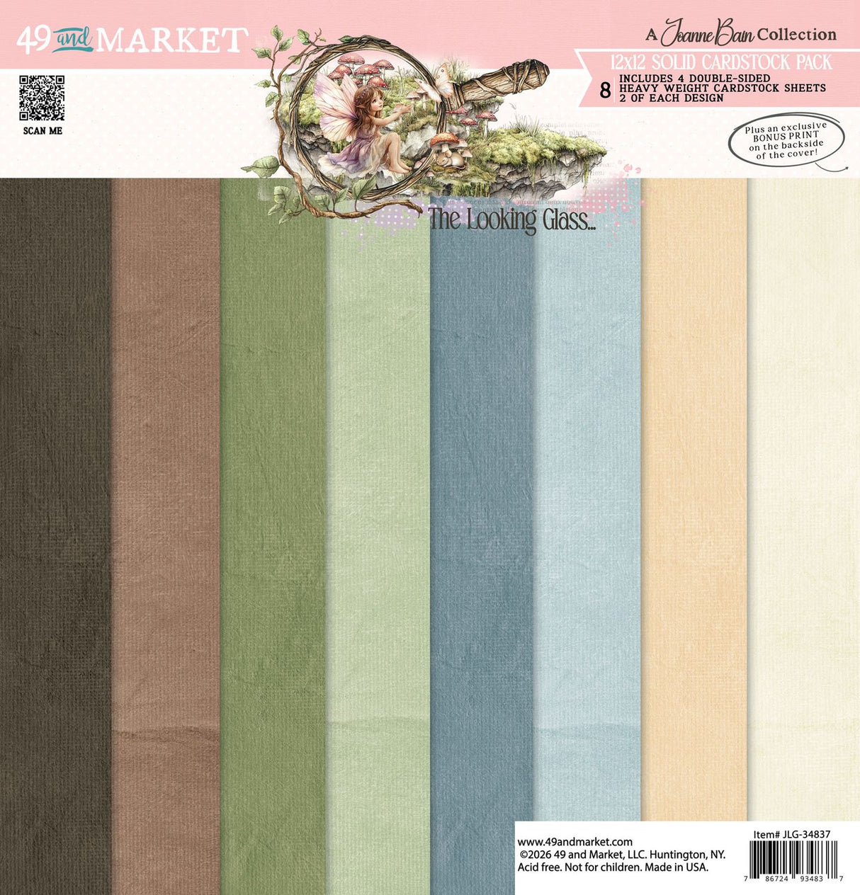 49 And Market - The Looking Glass - Collection Pack 12"X12" - Solids