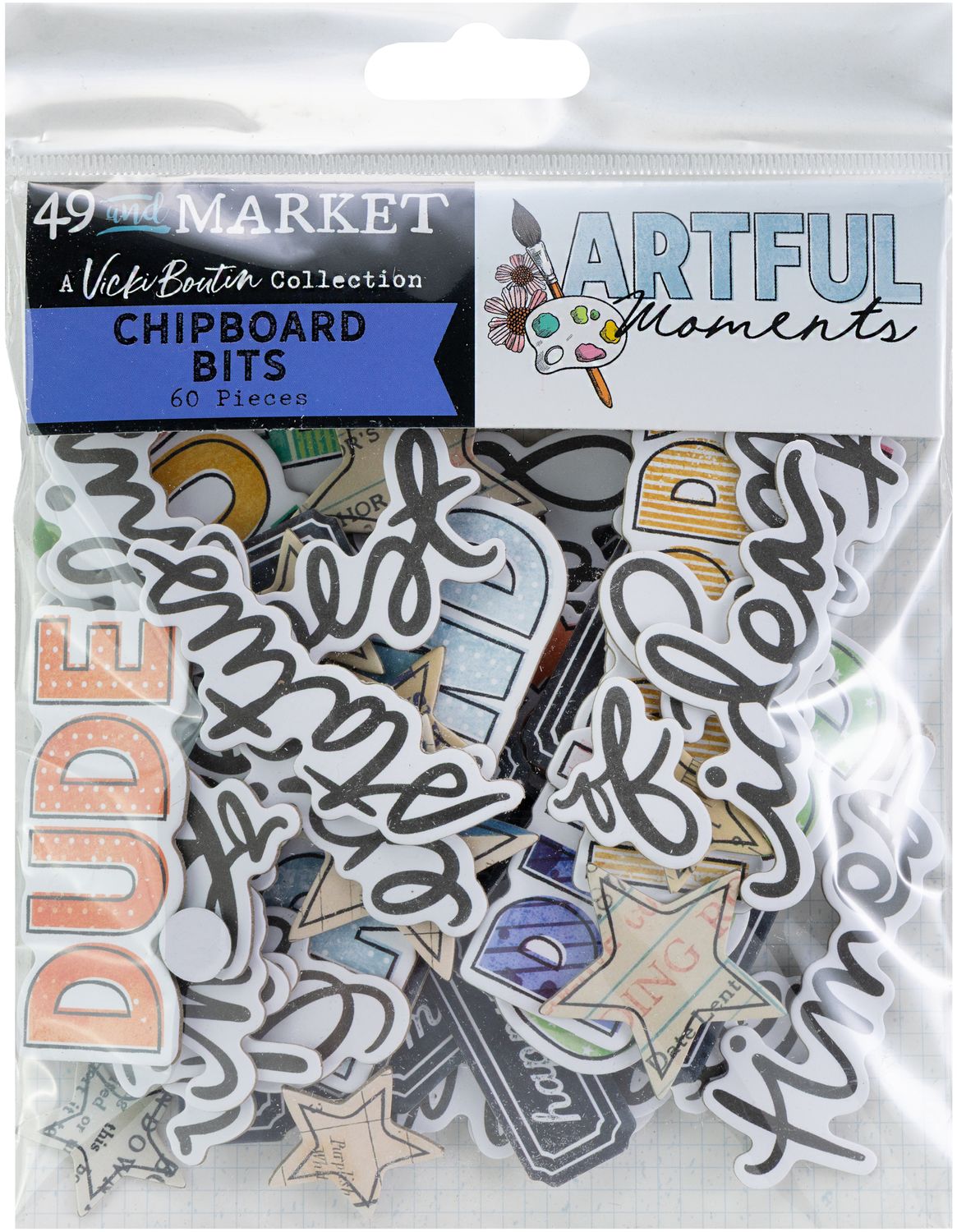 49 And Market - Vicki Boutin - Artful Moments - Chipboard Set
