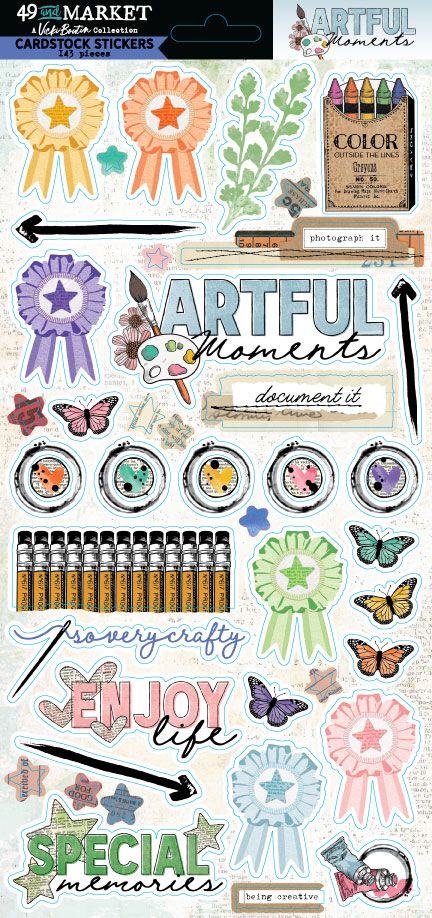 49 And Market - Vicki Boutin - Artful Moments - Cardstock Stickers
