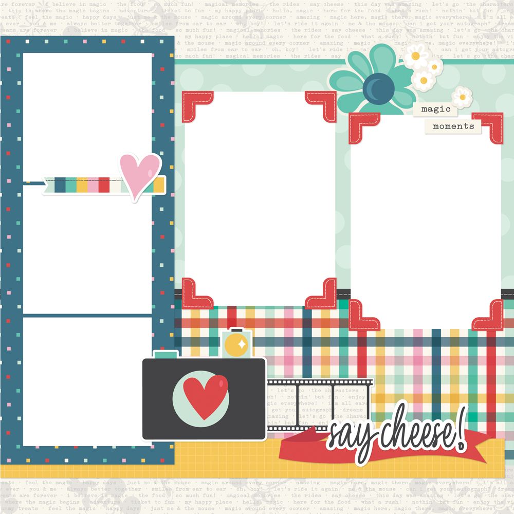 Simple Stories - Say Cheese Happiest Place - Simple Pages Page Kit