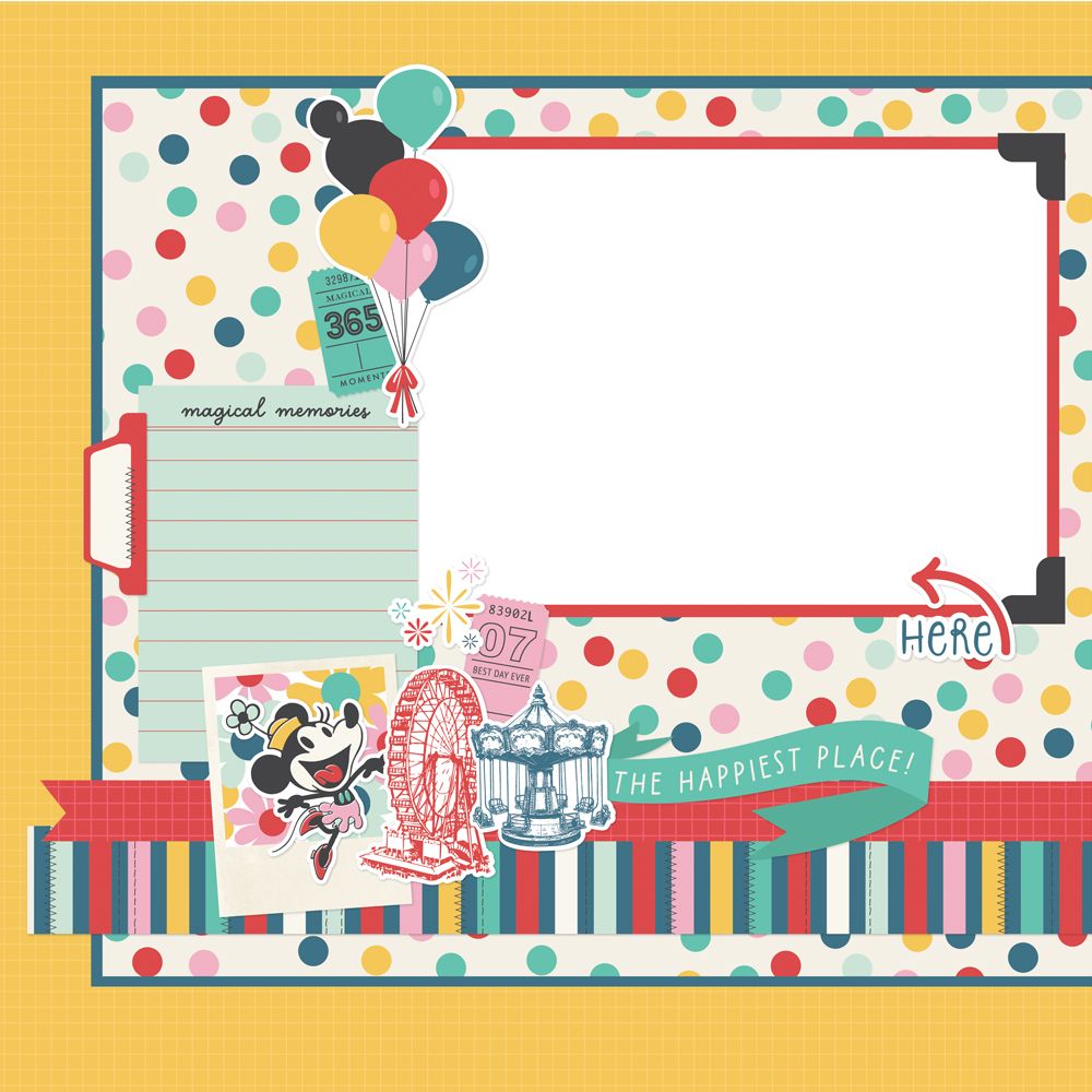 Simple Stories - Say Cheese Happiest Place - Simple Pages Page Kit