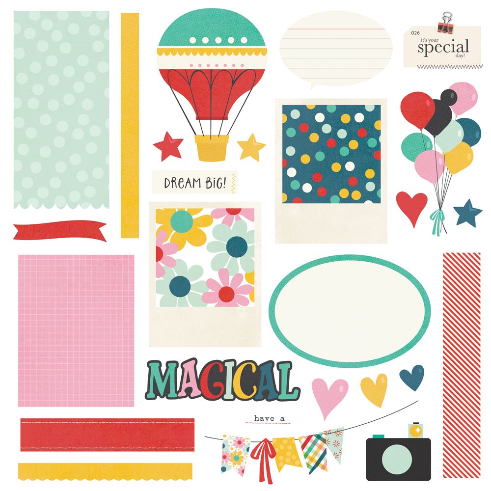 Simple Stories - Say Cheese Happiest Place - Simple Cards Card Kit