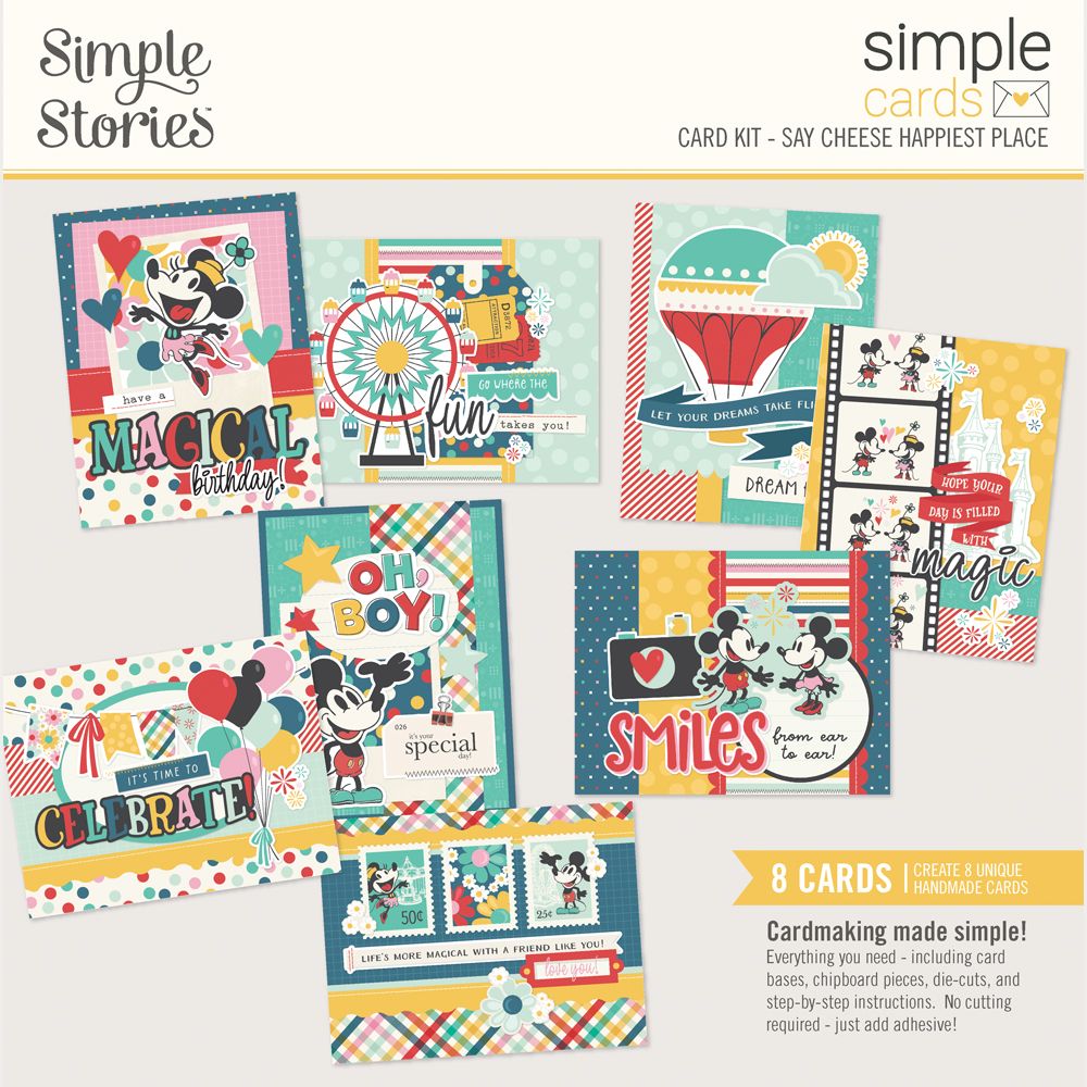 Simple Stories - Say Cheese Happiest Place - Simple Cards Card Kit