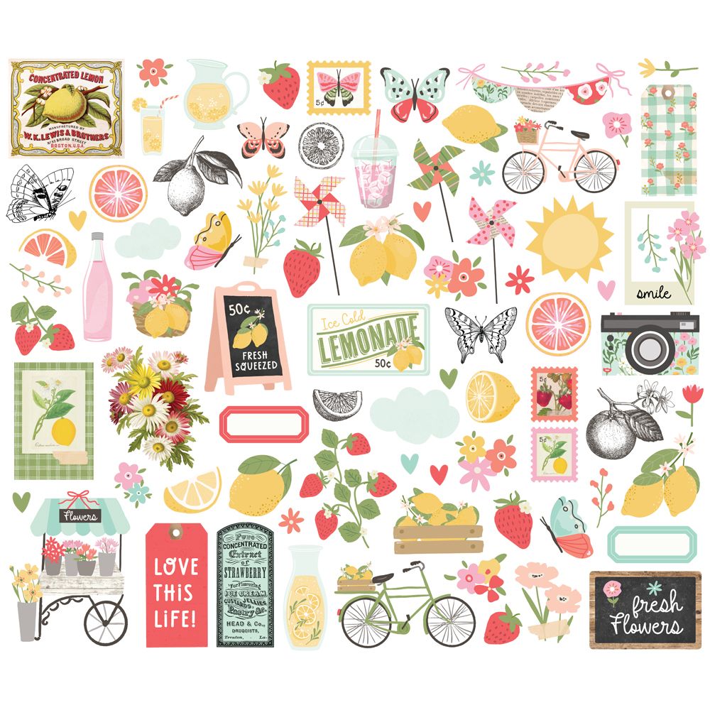 Simple Stories - Pink Lemonade - Bits & Pieces