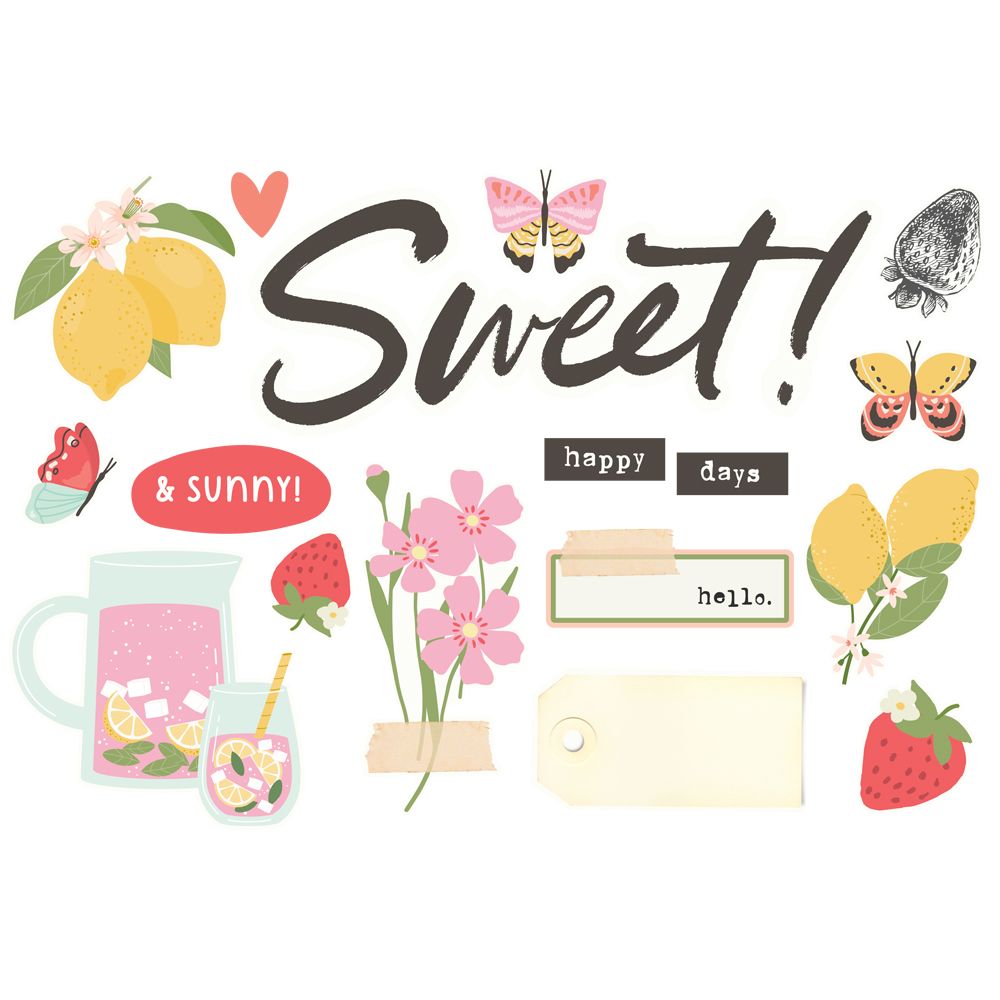Simple Stories - Pink Lemonade - Simple Page Pieces