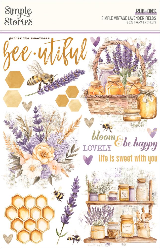 Simple Stories - Simple Vintage Lavender Fields - Rub Ons