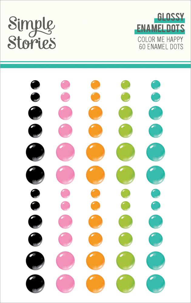 Simple Stories - Color Me Happy - Glossy Enamel Dots