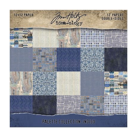 Tim Holtz - Advantus - Idea-ology Double- Sided Cardstock 12"X12" - Palette Collection: Indigo