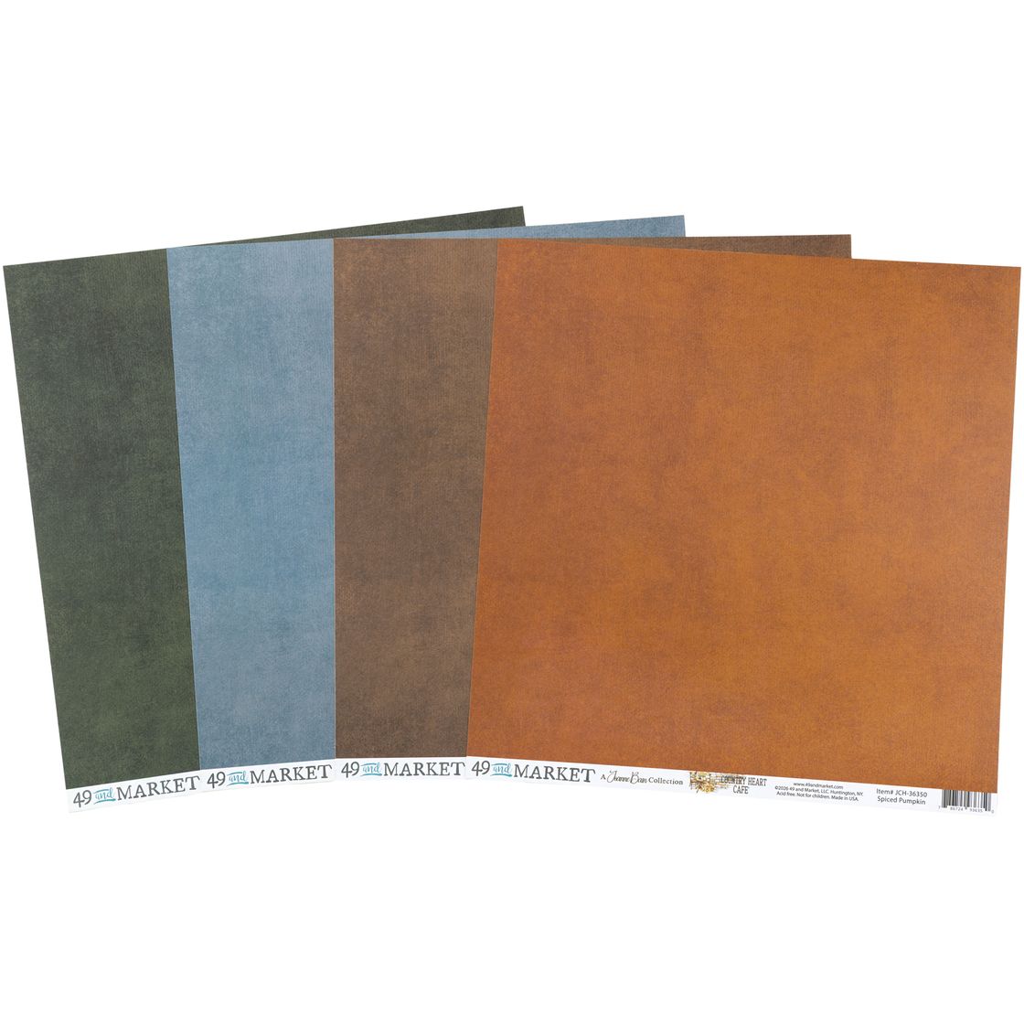 49 And Market - Country Heart Cafe - Solids Collection Pack 12"X12"