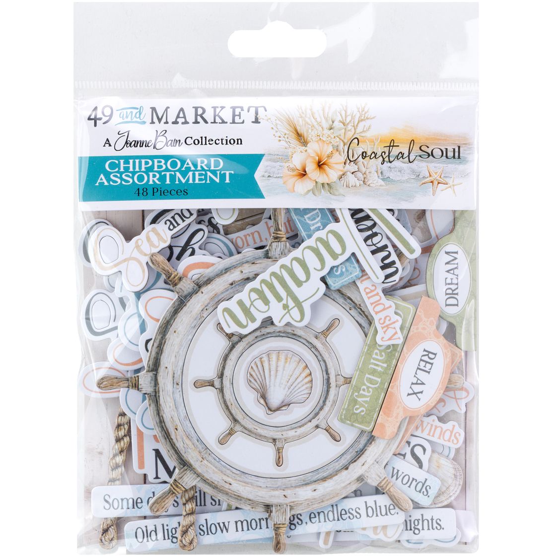 49 And Market - Coastal Soul - Chipboard Assortment