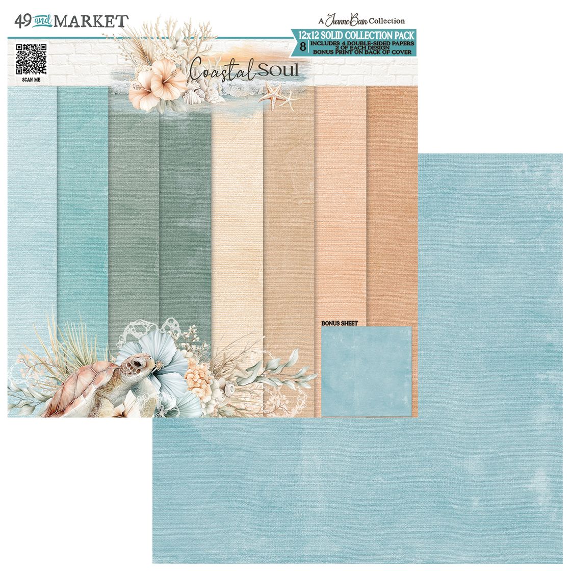 49 And Market - Coastal Soul - Solids Collection Pack 12"X12"