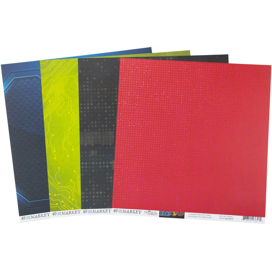49 And Market - Level Up - Solids Collection Pack 12"X12"