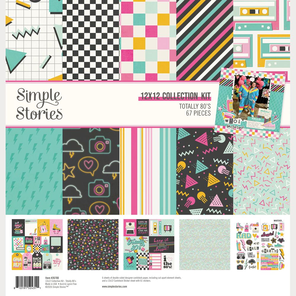 ***Pre-Order*** Simple Stories - Totally 80's - Collection Kit