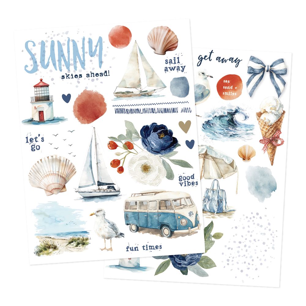 ***Pre-Order*** Simple Stories - Simple Vintage Sand & Sea - Rub Ons