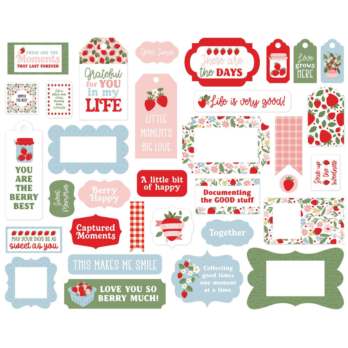 Echo Park - Strawberry Fields - Frames & Tags