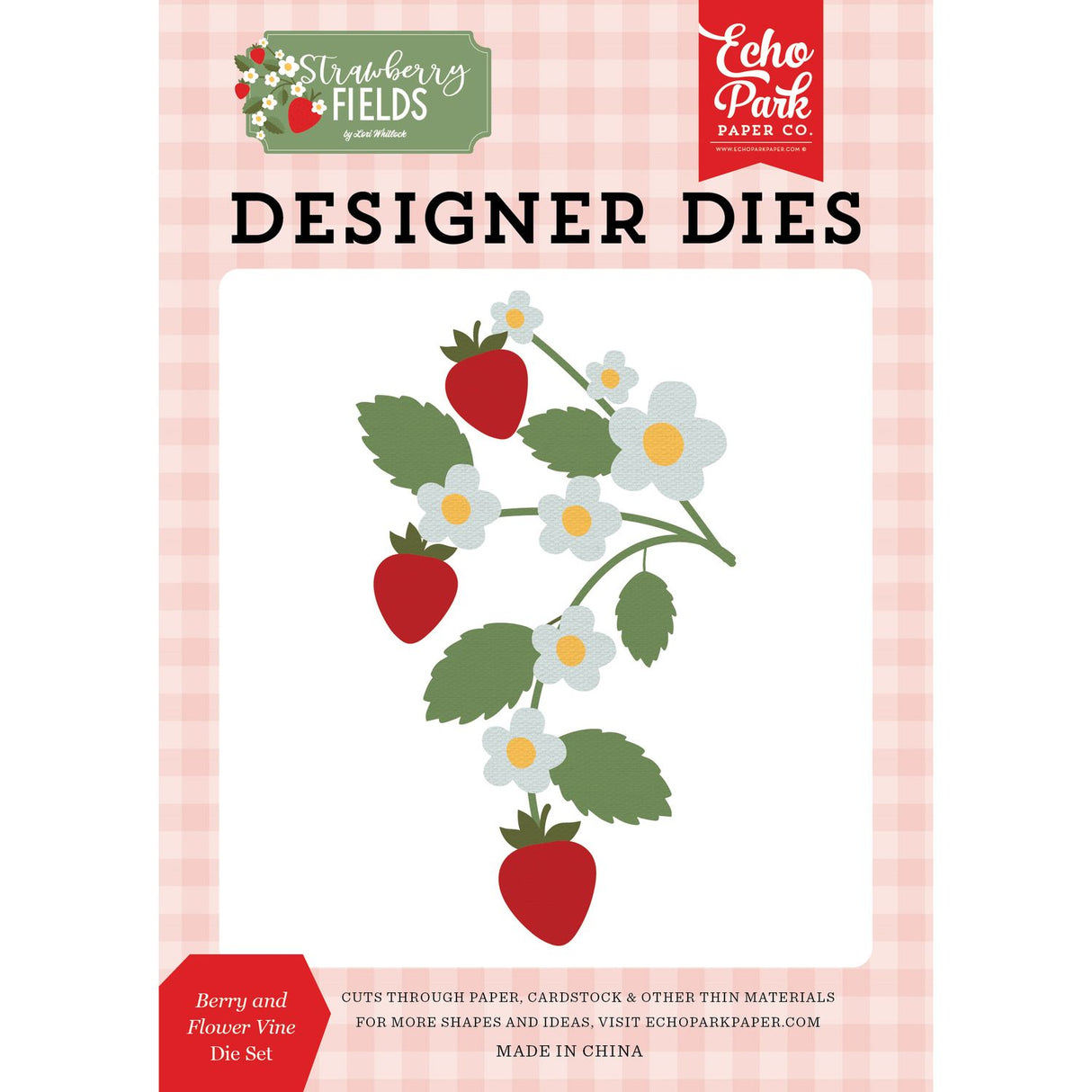 ***Pre-Order*** Echo Park - Strawberry Fields - Die Set - Berry And Flower Vine
