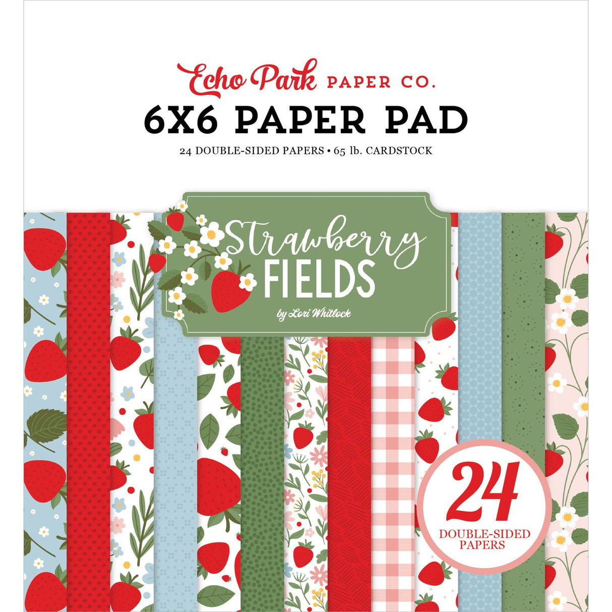 ***Pre-Order*** Echo Park - Strawberry Fields - Double-Sided Paper Pad 6"X6"